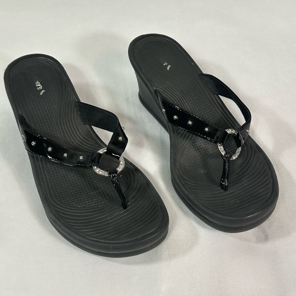 Skechers Wedge Heel Sandals with Embellishments